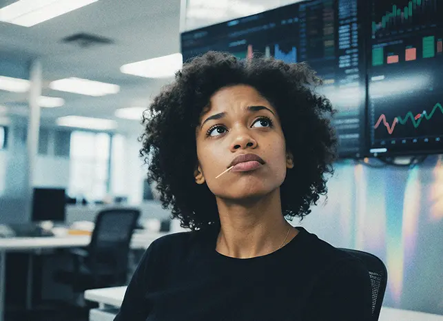 A dollar bill with a yellow smiley face sticker on it, placed on top of a large stack of white paper.